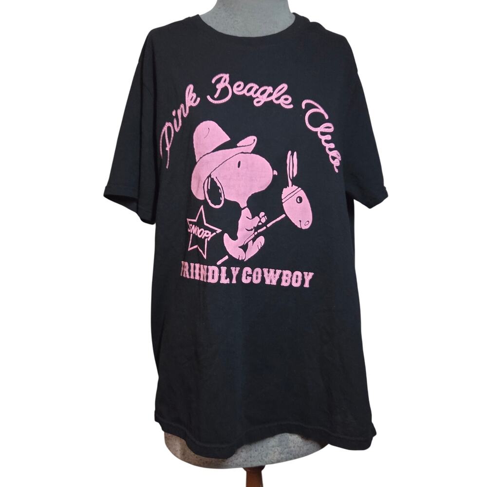 Peanuts Pink Beagle Club Cotton Blend Tee Size XL
